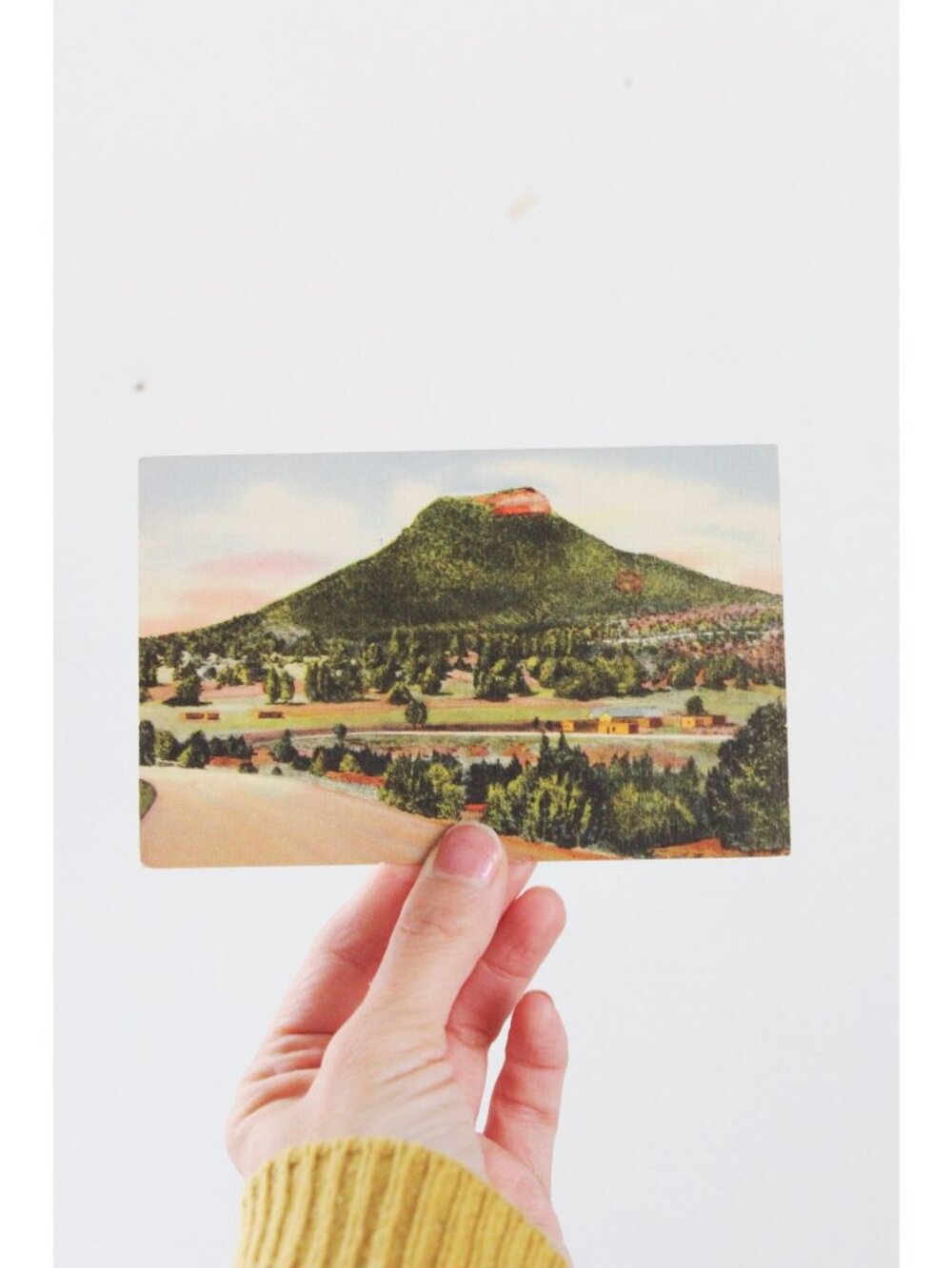 Vintage Starvation Peak Postcard Santa Fe Trail New Mexico 1946 Postmarked Sceni